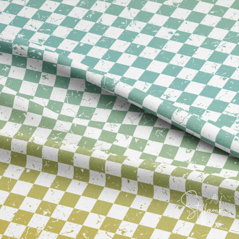 Ep BIO French Terry - Karogrunge Verlauf " Sea/Yellowstone "